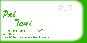 pal tani business card